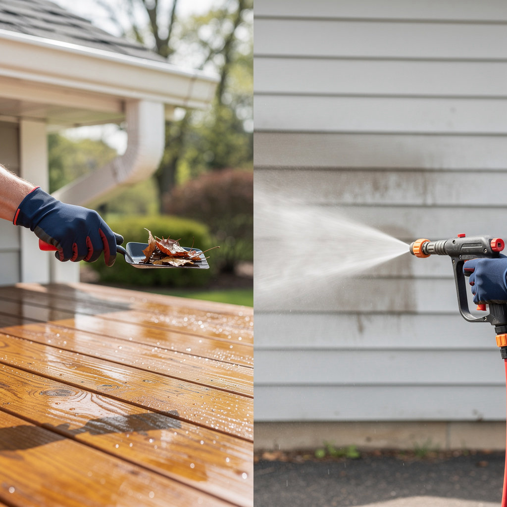 P.E. Powerwashing professional exterior cleaning services in Haslett, Michigan